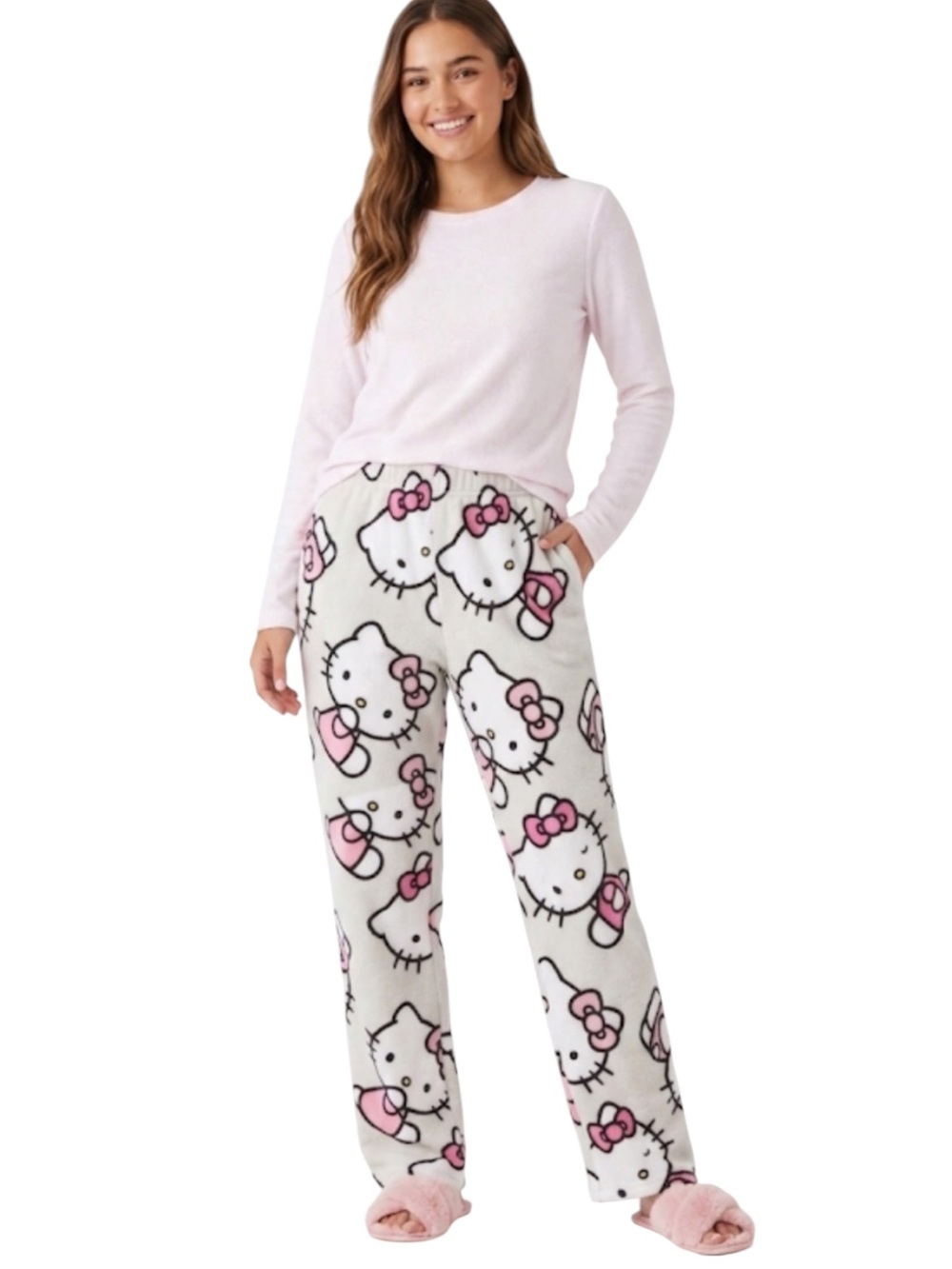 NWT Sanrio Hello Kitty Pajama Pants 2X - Cozy Loungewear Sleep Bottoms Pockets
X